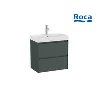 Meuble 2 tiroirs et lavabo Vert Mat Unik Ona - Roca A851684513