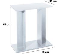 Meuble 60 cm pour Aquarium - Blanc - Montage facile - Design moderne