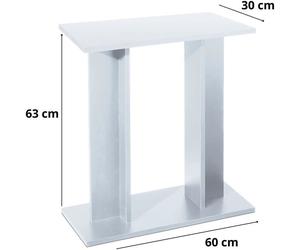 Meuble 60 cm pour Aquarium - Blanc - Montage facile - Design moderne