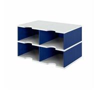 Meuble a casier - meuble a case Styro - 286-0222.38 - Système d'Archivage doc Duo Jumbo 4 Casiers Gris/Bleu