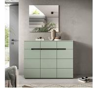 Meuble à chaussure 3 portes 120x37x94cm décor vert - KANUT