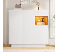 Meuble À Chaussures，105 L X 39,5 B X 100,5 H(cm), avec 1 Tiroir Et Étagères Réglables, pour Entrées Et Salon, Il Peut Accueillir De 14 À 18 Paires De Chaussures, Blanc