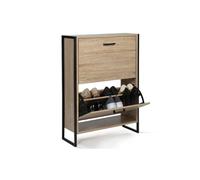 IDMarket - Meuble à Chaussures 12 Paires Luis 2 Portes Design Industriel