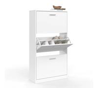 Meuble à chaussures 18 paires KLARK 3 portes blanc