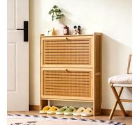 Meuble À Chaussures 2/3 Tiroirs Rabattables Meuble Rangement Chaussure Organisateur Meuble De Couloir Mince Respirant Peu Encombrant Pour Entrée, Couloir, Placard, Chambre À Coucher B,68*17*87CM
