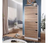 Meuble à chaussures 4 compartiments porte-chaussures 150 cm chaussure commode