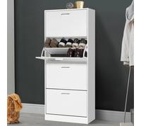 Meuble à chaussures 4 portes blanc