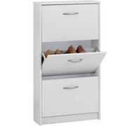 Meuble à Chaussures 6 Paires "Tazen" 104cm Blanc Blanc G