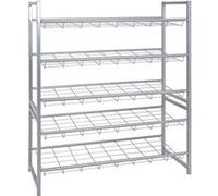 HAKU étagère Chaussures alu, métal - Dim.: L 80 cm x H 38 cm x P 30 cm, Style: Modern