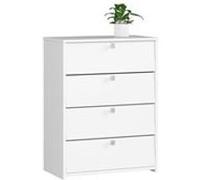 Meuble à chaussures AKORD Blanc 60 cm 4 portes façade Blanche 4 étagères 60x33x80 cm Blanc G