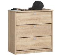 Meuble à chaussures AKORD MINI Chêne Sonoma 60 cm 3 portes façade Chêne Sonoma 3 étagères 60x31x62 cm