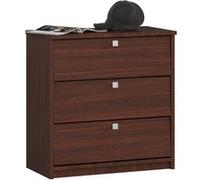 Meuble à chaussures AKORD MINI Wengé 60 cm 3 portes façade Wengé 3 étagères 60x31x62 cm Wengé G