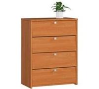 Meuble à chaussures AKORD RUBIN Aulne 66 cm 4 portes façade Aulne 4 étagères 66x36x85 cm Aulne G