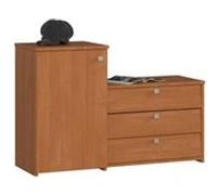 Meuble à chaussures AKORD S16 Aulne 98,4 cm 4 portes façade Aulne 5 étagères 98,4x33x68 cm Aulne G
