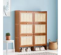 Meuble à Chaussures Armoire à Chaussures étroite Commode Meuble de Rangement avec 2/3/4/6 Portes avec 2 Tablettes Intérieures pour Couloir et Entrée(Brown,2 Drawer(70cm/27.6in))