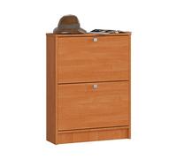 Meuble à chaussures Aulne 60 cm 2 portes façade Aulne 2 étagères 60x20x80 cm