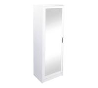 Meuble à Chaussures avec Miroir "Lilo" 189cm Blanc Blanc G