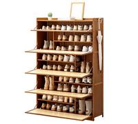 Meuble à chaussures avec portes rabattables et crochets pour l'organisation du couloir et du salon