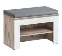 Meuble à Chaussures Bois avec Coussin "Gustavo" 60cm Naturel Beige G