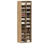 Meuble à chaussures chêne artisanal 54x34x183cm bois ingénierie