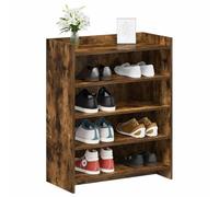 Meuble à chaussures Chêne fumé 73,5 x 36 x 92 cm | Bois d'ingénierie, Compartiments spacieux, Design épuré, Kit de montage inclus