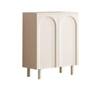 Meuble à chaussures contemporain en bois composite beige avec étagères réglables, porte d'armoire et fond fermé pour entrée de placard, 119,4 cm (L) x 35,6 cm (l) x 94 cm (H) (80,5 cm (L) x 35,6
