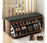 Meuble à chaussures d'entrée blanc avec compartiment de rangement supérieur, meuble à chaussures autoportant en bois avec tiroir dissimulé et étagères ouvertes pour couloir, salon ou apparte
