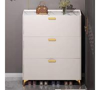 Meuble à chaussures d'entrée, étagère à chaussures étroite et élégante sur pied avec portes, solution de rangement peu encombrante pour des chaussures organisées, idéale pour les petits espa