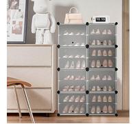 MEUBLE À CHAUSSURES D'ENTRÉE PEU ENCOMBRANT, YIYI, ARMOIRE À CHAUSSURES SIMPLE EN PLASTIQUE, 83*32*125,5CM, NOIR