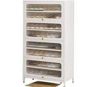 Meuble à Chaussures en Acier Entier pour Entrée, Porte-Chaussures à 4 Niveaux avec Trous de Ventilation & Socle Relevé, Organisateur en Métal Durable pour Couloir, Salon, Placard(60 * 35 * 138cm)