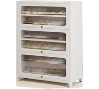 Meuble à Chaussures en Acier Entier pour Entrée, Porte-Chaussures à 4 Niveaux avec Trous de Ventilation & Socle Relevé, Organisateur en Métal Durable pour Couloir, Salon, Placard(60 * 35 * 107cm)