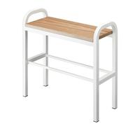 YAMAZAKI Meuble à chaussures Tower 4787 acier et bois 48 x 19 x 46 cm blanc