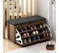 Meuble à chaussures en bois avec compartiment de rangement supérieur et tiroir caché, étagère à chaussures autonome avec étagères ouvertes, parfait pour le salon, le couloir et l'appartement, couleur