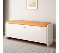 Meuble à chaussures en bois gain de place avec porte triple abattant et siège en cuir écologique pour couloir et chambre à coucher, 60 cm, blanc, solution de rangement au design moderne et élégant