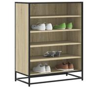 Meuble à Chaussures Étagère Aarmoire Rangement Bois d'Ingénierie et Métal vidaXL
