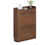 Meuble à chaussures étroit à 3 niveaux, charnières dissimulées, 17 cm de profondeur, peut contenir 9 paires, design anti-basculement pour couloir et salon, 50 cm de large