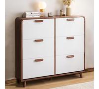 Meuble à chaussures étroit au design rustique - Étagère de rangement autonome idéale pour porte de placard, garage et salon - Solution de rangement pour chaussures peu encombrante