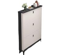 Meuble à chaussures étroit avec 3 tiroirs pliants - Rangement moderne sur pied en gris élégant pour entrée et couloir - Étagère gain de place 70 cm x 24 cm parfaite pour les petits espaces