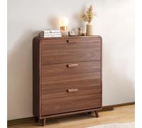 Meuble à chaussures étroit avec tiroirs rabattables pour entrée - Meuble de rangement armoire chaussures etroit 17/24 cm de profondeur pour couloir, salon ou véranda Brown Single-tier:80×17×119cm