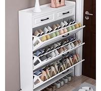 Meuble à chaussures fin avec porte seau basculante pour organiser les chaussures facilement et garder le salon bien rangé et autonome pour un rangement pratique