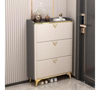 Meuble à chaussures fin avec portes battantes, solution de rangement anti-poussière pour entrée, peut contenir 19 à 30 paires, idéal pour chambre à coucher, dortoir, espace de vie