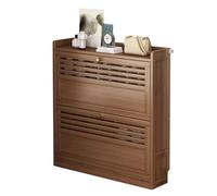 Meuble à chaussures fin en bambou avec 2/3 portes rabattables pour couloir, chambre à coucher et entrée, 17 cm de large, design peu encombrant