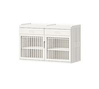 Meuble à chaussures gain de place en polypropylène durable - Boîte de rangement robuste pour l'organisation des chaussures - Assemblage facile - Blanc - 88 x 53 cm - Parfait pour les petits espaces