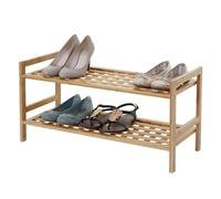 Meuble à chaussures HWC-B53 2 étagères, extensible