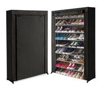 Meuble à chaussures - IDMARKET - 50 paires - Housse noire