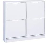 JENNY - Meuble à Chaussures Blanc 4 Compartiments - Altobuy Blanc