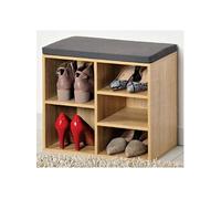 Meuble à chaussures - Kesper - Commode en bois avec assise - Marron - Bois - Panneaux de particules