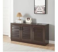 Meuble à chaussures Løten 62 x 125 x 36 cm effet wengé