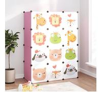 Meuble à chaussures - MANGO - Armoire de rangement - pour enfants - avec 12 cubes Rose PP m3