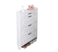 Meuble à chaussures mince avec porte seau basculante pour garder le salon bien rangé et autonome pour organiser facilement les chaussures, solution de rangement pratique pour chaussures et accessoires